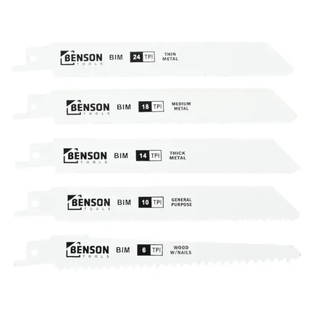 Reciprocating saw blades 5 pieces wood and metal