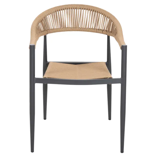 ΠΟΛΥΘΡΟΝΑ ΑΛΟΥΜΙΝΙΟΥ FB95854.02 ΑΝΘΡΑΚΙ PΕ RATTAN ΜΠΕΖ 56x55,5x78Υ εκ. 3