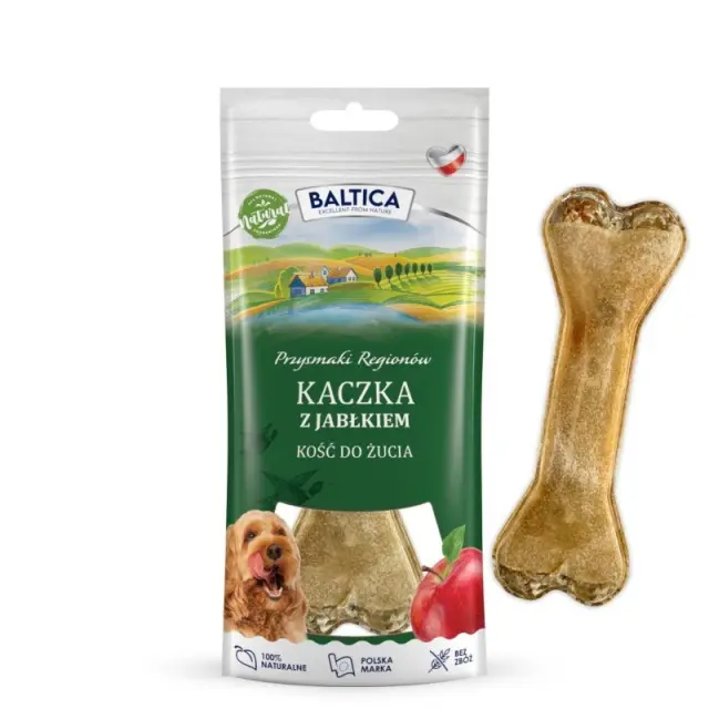 BALTICA Przysmaki regionów Chewing bone Duck with apple - dog treat - 1