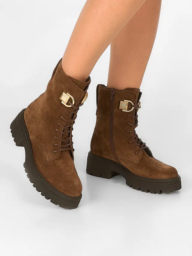 Gabor Μποτάκια Γυναικείο δέρμα Nubuck Καφέ GAB/51761 18-WHISKY 2