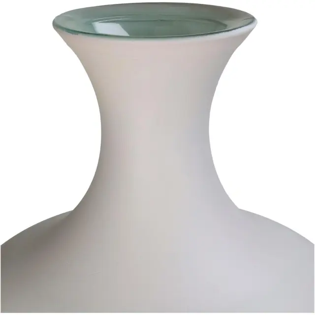 Βάζο Ιβουάρ Ανακυκλωμένο Γυαλί 40x40x65cm 3
