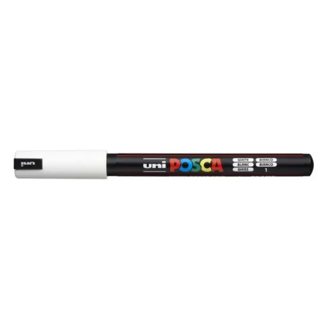 Uni-Ball Μαρκαδοροι Posca Pc-1Mr Extra Fine White (PC1MREXFWH) (UNIPC1MREXFWH)