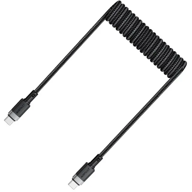 Καλώδιο Σύνδεσης Acefast C14-03 USB-C σε USB-C PD60W 3A Fast Charge USB2.0 Spring Braided Μαύρο 1.2m. 3