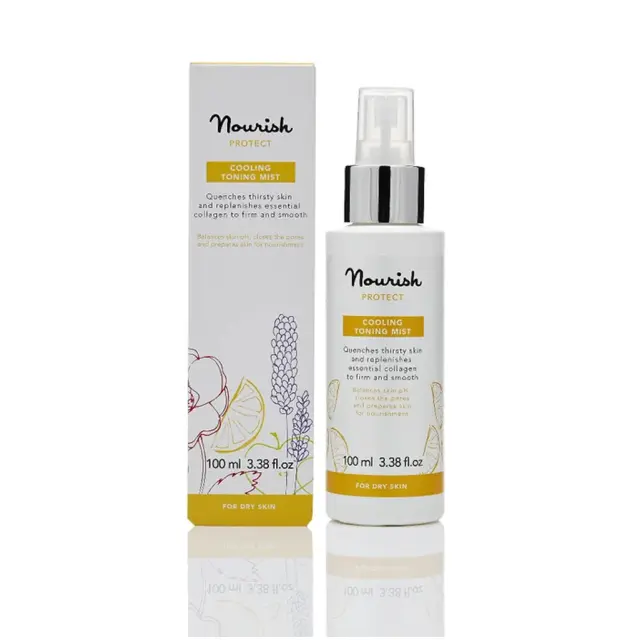 Nourish London Protect Cooling Toning Mist – Φυσικό, Τονωτικό Mist Προσώπου Για Φρεσκάδα & Ενυδάτωση