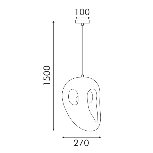 ΚΡΕΜΑΣΤΟ ΦΩΤΙΣΤΙΚΟ ACA FALIRIS MP251035 ΓΚΡΙ 1XE27 60W / MP251035 3