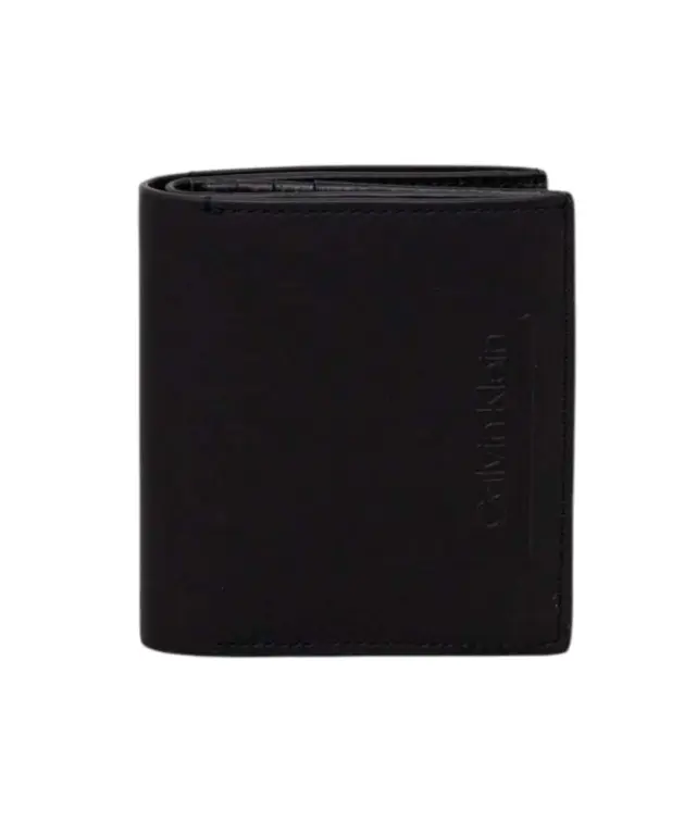 Calvin Klein - Ανδρικό Δερμάτινο Πορτοφόλι Ck Set Trifold 6Cc W/Coin K50K510887-BAX Μαύρο