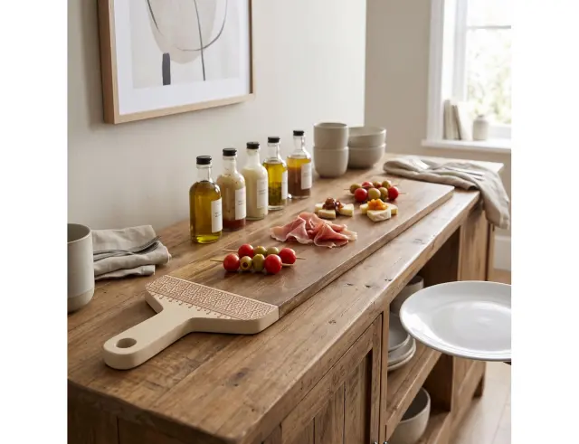 Δίσκος Σερβιρίσματος Home Deco Factory από Ξύλο Mango, με διαστάσεις 100x20x1.5cm KA0723