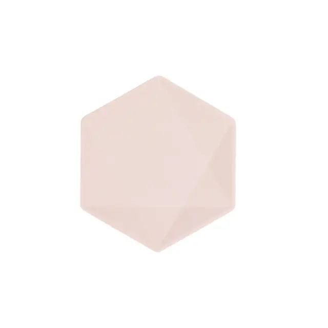 Πιάτα εξάγωνα Vert Decor Pink 15.8 x 13.7 εκ - Ροζ Παστέλ / 6 τεμ