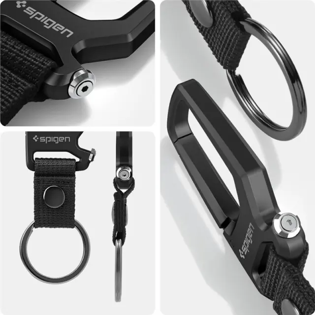 Spigen Carabiner With KeyRing 2 Pack, black 3