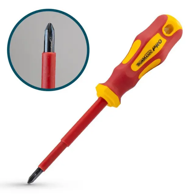 Bormann Pro BHT7092 - Κατσαβίδι σταυρού PH VDE 1.000V 3x150mm CrV (046165)