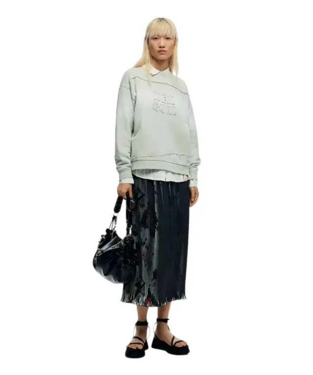 Desigual - Γυναικεία Φούστα Midi Fal Plis 26SWFW14-2000 Μαύρο 2