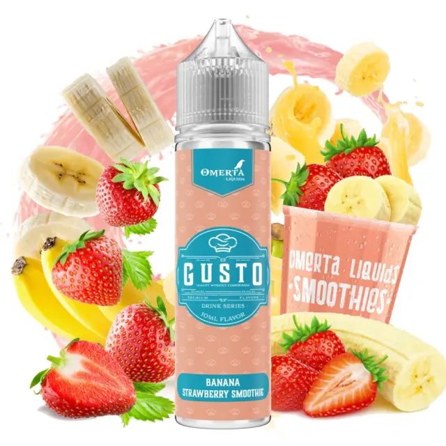 Banana Strawberry Smoothie 10ml (60ml) - Gusto by Omerta