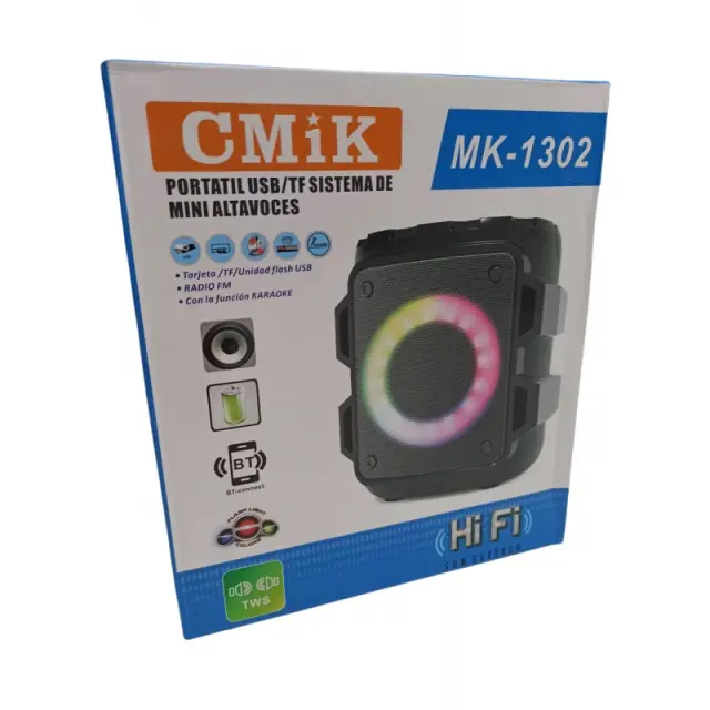 ΦΟΡΗΤΟ ΗΧΕΙΟ ΜΕ LED ΦΩΤΙΣΜΟ MK-1302 2