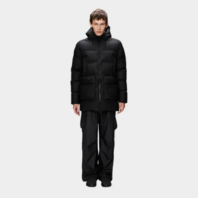 Μπουφάν Rains Alta Long Puffer Cargo 15210-01 Μαύρο - XL 2
