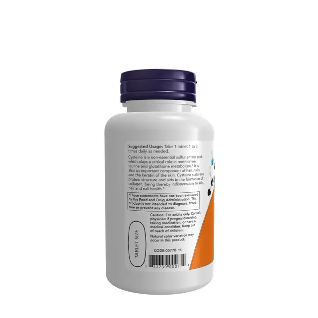 Now Foods L-Cysteine 500mg 100 tabs (733739000774) 3