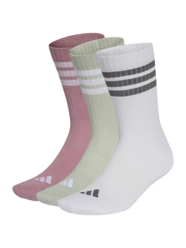 Adidas 3-Stripes Cushioned Sports Socks Multicolour 3 Pairs KQ6773 - 40-42