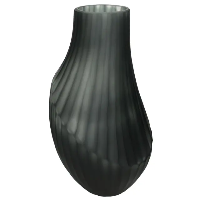 Βάζο Γκρι Γυαλί 19.5x19.5x35cm