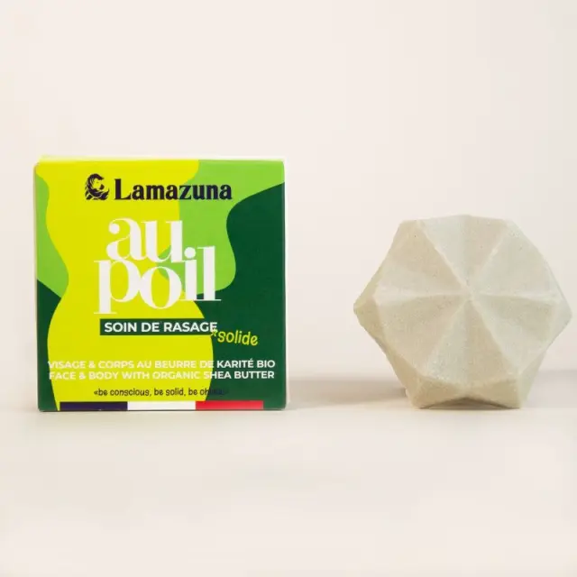 Lamazuna Solid Shaving Bar – Φυσικό Στερεό Σαπούνι Ξυρίσματος Για Πρόσωπο & Σώμα 2
