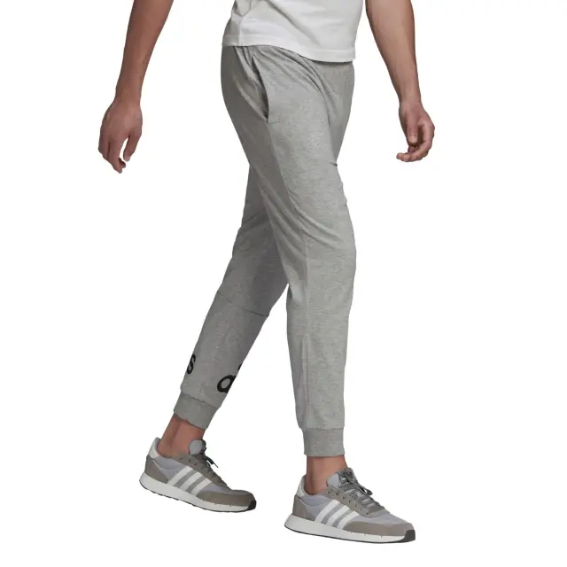 Adidas Essentials Big Logo Single Jersey 7/8 Παντελόνι Φόρμας με Λάστιχο HE1826 1060 Γκρί - XL 3