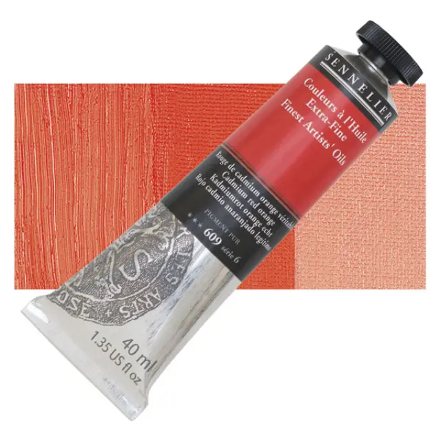 Sennelier Λάδι Finest Artists Oil 609 Cadmium Red Orange - 40ml