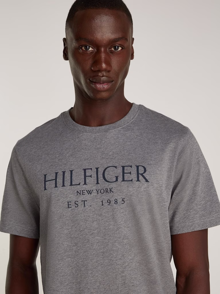 Tommy Hilfiger Ανδρικό Γκρί T-Shirt Γκρι - M 3