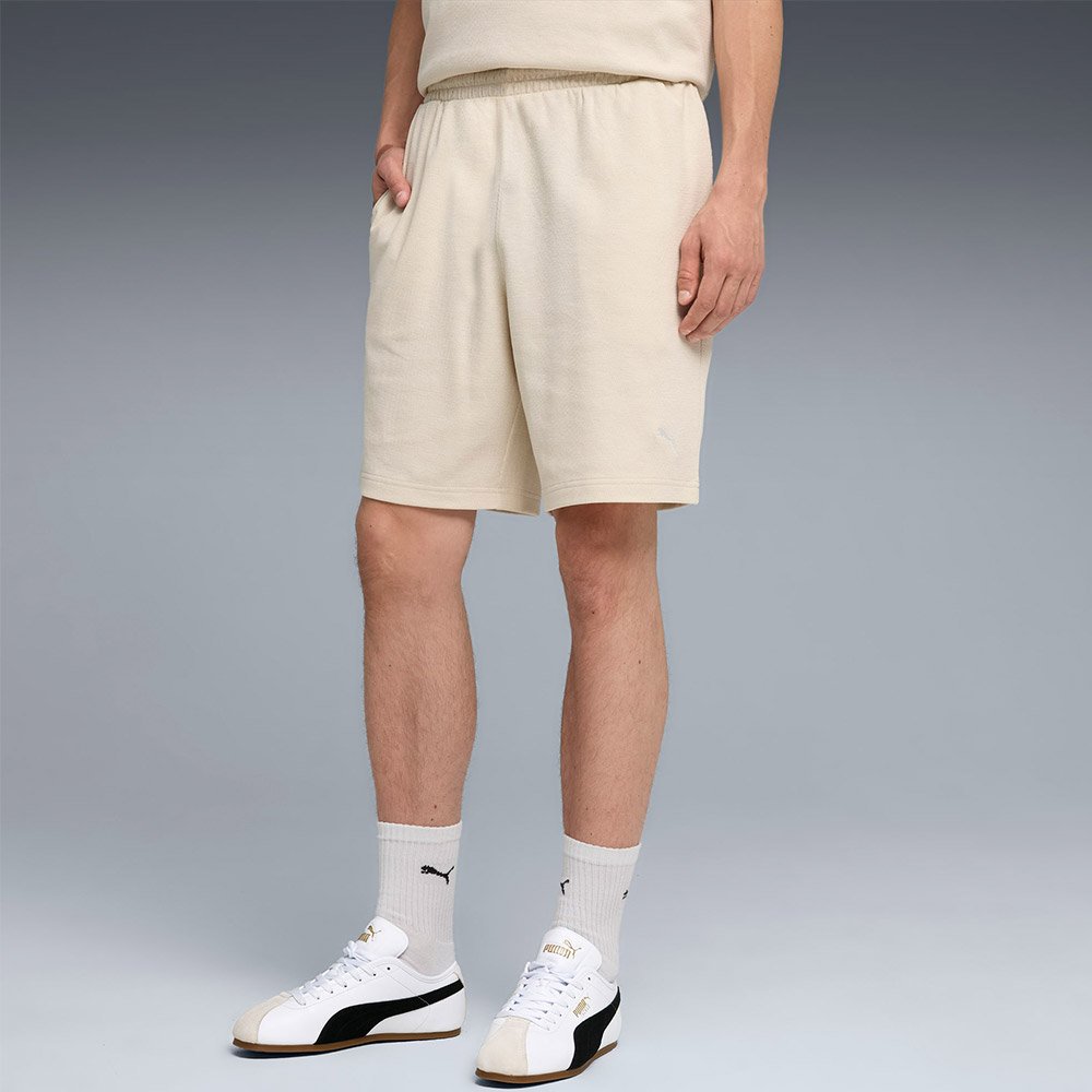 Puma Men's Essentials Elevated 9inch Shorts Κρεμ 692021-87 (Puma) - Small