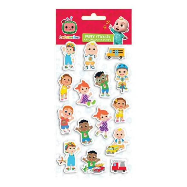 Diakakis The littlies Αυτοκόλλητα Puffy Cocomelon 10x22cm (000403028)