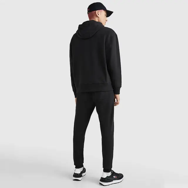 Tommy Hilfiger - Ανδρικό Φούτερ με Κουκούλα και Τσέπες DM0DM15796-BDS Μαύρο - 2XL 3