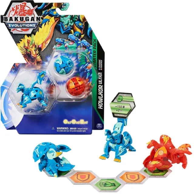 Spin Master Bakugan Evolutions Starter Pack Pack Howlkor Ultra With Colossus And Pegatrix (6063601) Μπλε-Κόκκινο 2