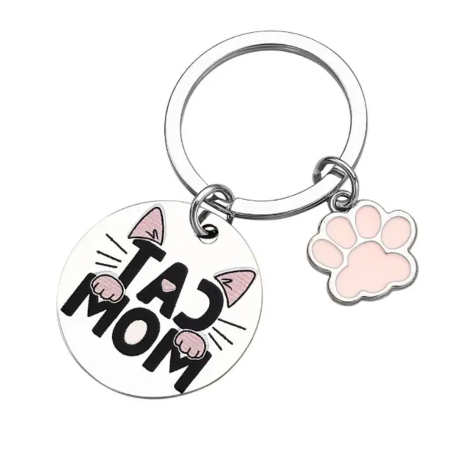 Μπρελόκ Γάτα "Cat Mom" Διάμ.3cm 2