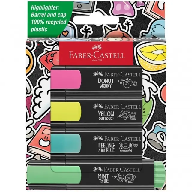 Faber Castell Μαρκαδόροι Υπογράμμισης 254690 Σετ 4 Τεμ. Fluo/Pastel / 12311140 (Faber Castell)