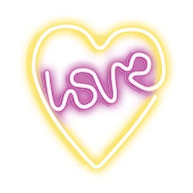 Neon LED Neolia NNE02 LOVE HEART (USB & On/Off) Μωβ - Λευκό N64446