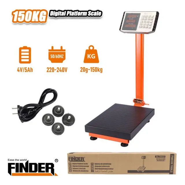 Επαγγελματική ζυγαριά - Πλάστιγγα - 150kg - Finder - 194921 2