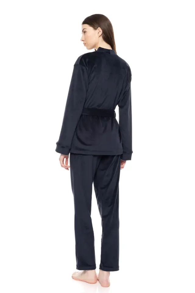 W1892 - Yacht Blue - PYJAMA 3PCS SOFT VELVET 3