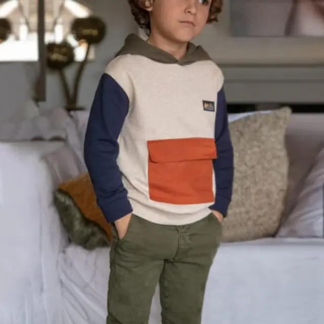 Mini 2 έως 10 ετών Παντελόνι skater βαμβάκι BCI ρίγανη - 9Ε 2