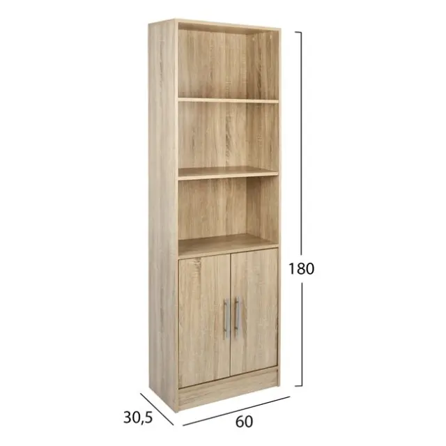 ΒΙΒΛΙΟΘΗΚΗ ΜΕΛΑΜΙΝΗΣ FB92027.02 SONAMA 60X30X180 εκ. 2