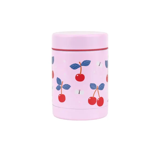 Θερμός Φαγητού Ανοξείδωτο Ατσάλι A Little Lovely Company Cherries 300ml SSFJCH01