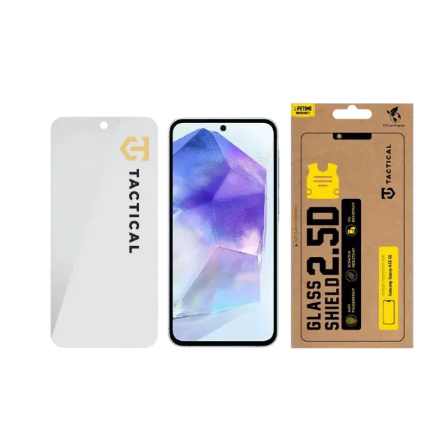 Tactical Glass Shield 2.5D for Samsung Galaxy A55 5G Clear 3