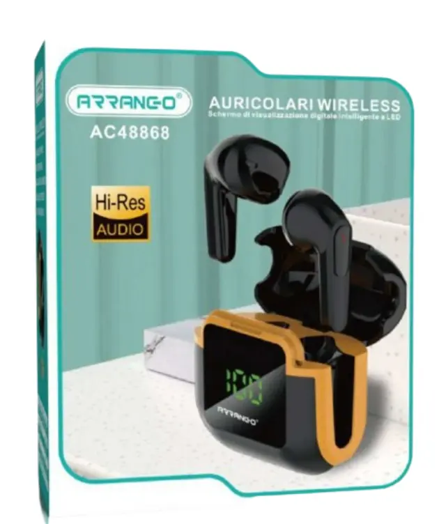 Arrango In-ear Bluetooth Handsfree Ακουστικά με Θήκη Φόρτισης Μαύρα AC48868 2