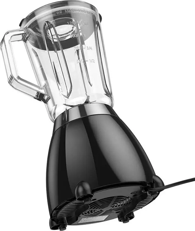Μπλέντερ Hoco. HE33 Retro 1.5lt 500W με Λεπίδες απο Ανοξείδωτο Ατσάλι Γυάλινη Κανάτα 2 Ταχύτητες + Pulse Μαύρο 2
