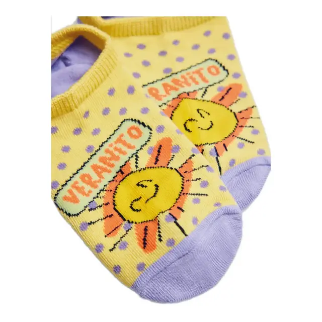 Ysabel Mora Παιδικές Κάλτσες Σοσόνια Κορίτσι Sockarats Sun, Χρώμα Κίτρινο 2