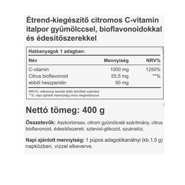 Vitaking Instant Supreme Vitamin C Powder Lemon, 400 g 2