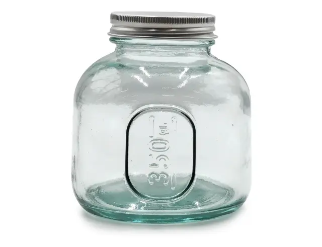 Δοχείο με καπάκι Glass Drops Storage (5799) Aπό 100% ανακυκλωμένο γυαλί, Xωρητικότητας 350ml, Διαστάσεων Ø 9 x Υ 10 cm 5799 2