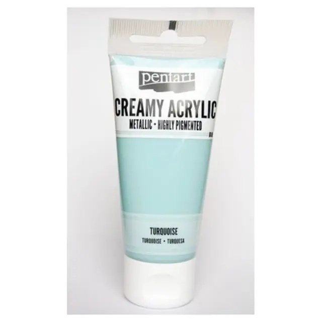 Χρώμα ακρυλικό Creamy 60ml Pentart - Metallic Turquoise