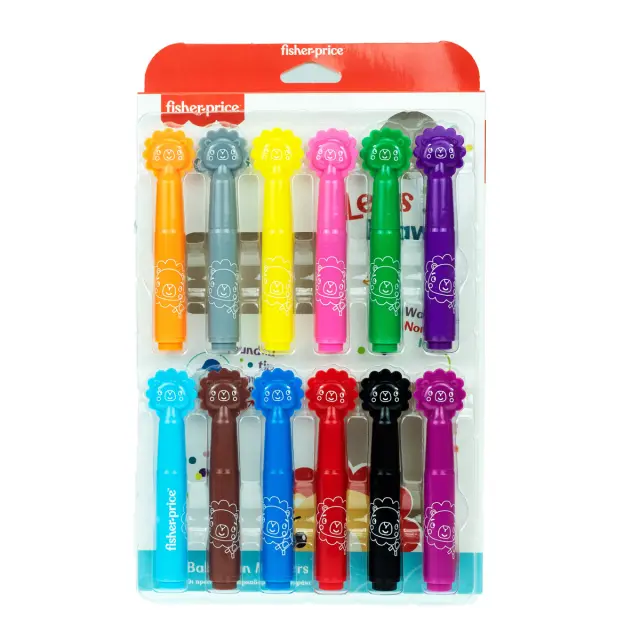 Σετ μαρκαδόρων 12τμχ πλενόμενοι Fisher-Price