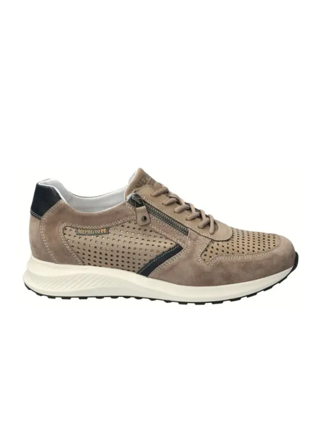 Mephisto Sneakers Ανδρικό δέρμα/δέρμα Nubuck Γκρί MEP/DINO PERF GREY 3