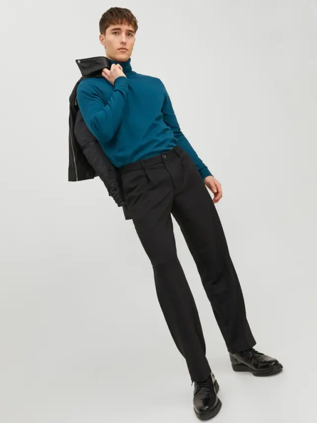 JJEEMIL KNIT ROLL NECK NOOS Sailor Blue