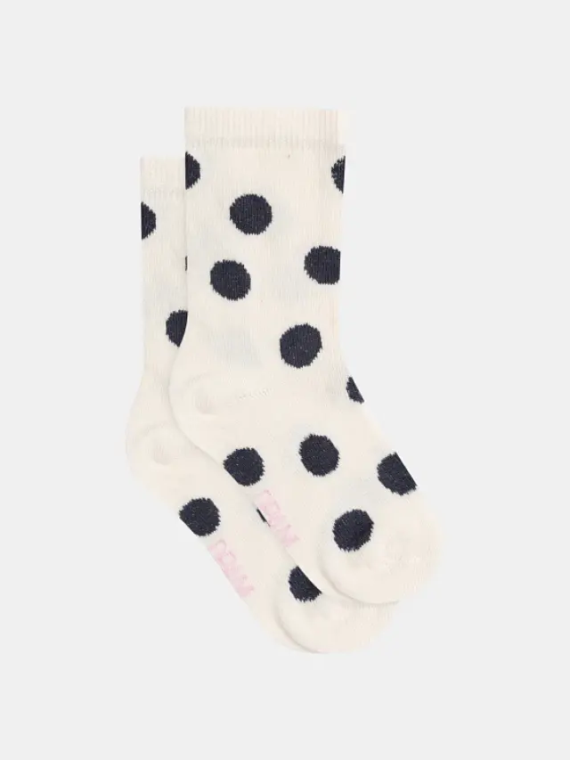 Παιδικές Κάλτσες για Κορίτσια Retro Dots ΛΕΥΚΟ