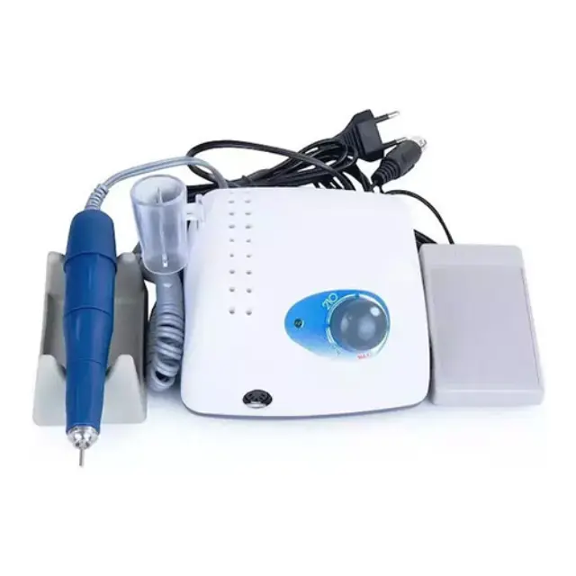 Saeshin Strong 210 Τροχός Νυχιών Ρεύματος 65W Λευκός 35000 Στροφών με Πεντάλ