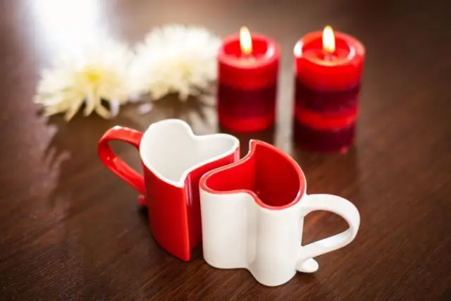 Κεραμικές Κούπες Romantic Μugs - Red-White 2
